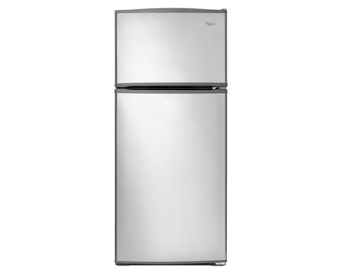 Whirlpool 28 inch Wide 16 cu. ft. Top Freezer Refrigerator in stainless steel WRT316SFDM