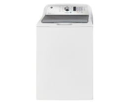 GE 27 inch 5.3 cu. ft. Top Load Washer with SaniFresh Cycle in White GTW680BMRWS