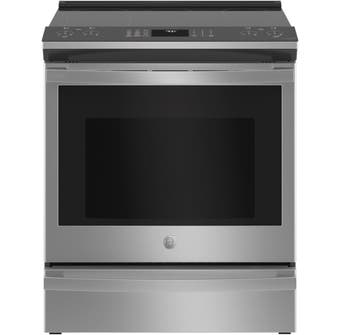 GE Profile 30 inch 5.3 cu. ft. Smart Slide-In Convection Electric Range with No Preheat Air Fry in Stainless Steel PSS93YPFS