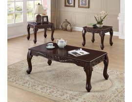 International Furniture 3pc Coffee Table Set in Espresso Brown IF-2090
