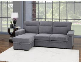 Brassex Nathan Sectional Sofa Bed in Grey 1607-GR