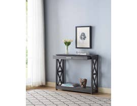 Brassex Console Table with Storage in Grey 192616