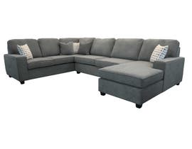 Edgewood Furniture 3pc LHF Sofa Sectional in Kirkland Charcoal 2065