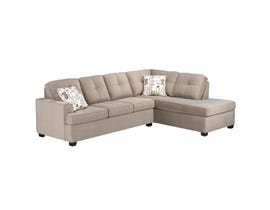 A&C Furniture Fabric Sectional in Wheat Grey 2121