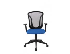 Brassex Office Chair in Black/Blue 2818-BL