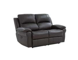 Danica High Grade Leather PWR Recliner Loveseat with Drop Down in Brown 2770