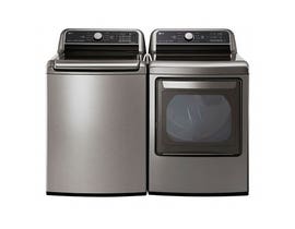 LG Laundry Pair 5.6 Cu. Ft. Top Load Washer WT7305CV & 7.3 Cu. Ft. Super Capacity Electric Dryer in Graphite Steel DLEX7300VE