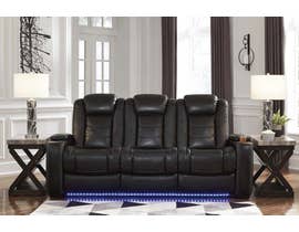 Signature Design by Ashley Party Time Power Reclining Sofa in Midnight 3700315