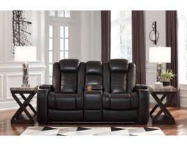 Signature Design by Ashley Party Time Power Motion Reclining Loveseat in midnight 3700318