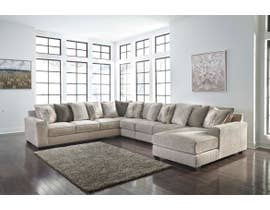 Signature Design by Ashley Ardsley Series 5pc Fabric Sectional in Pewter 39504-66-77-46-34-17