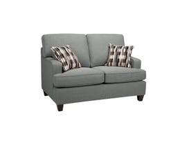 SBF Upholstery Krysta Series Fabric Loveseat in Dove Grey 4150