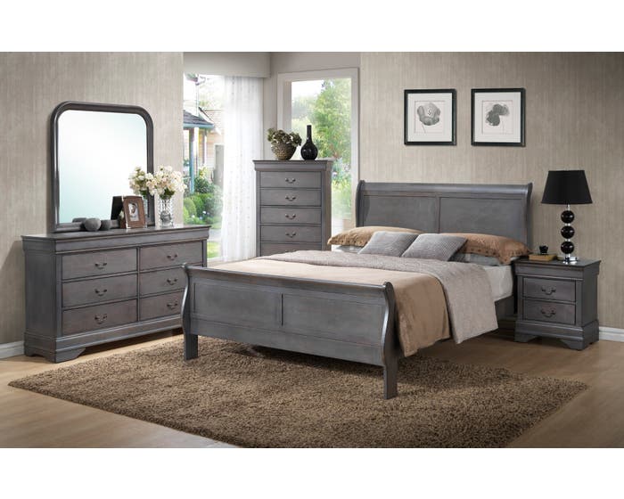 Furniture Casey Series Bedroom Set in Grey C4934A