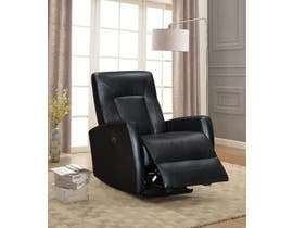 Amalfi Letty Series Leather Look Power Recliner w/USB in Black 5074