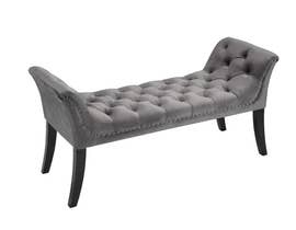 K-ELITE Elegant Fabric Bench in Grey 5809-GR