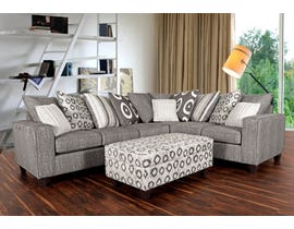Flair Furniture Fabric RHF Corner Sectional in Grey 6085