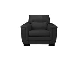 A&C Furniture Leather Look Chair in Black 6150