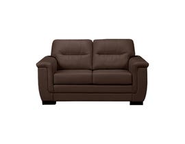 A&C Furniture Leather Look Loveseat in Brown 6150