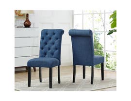 Brassex Tinga Series Side Chair (Set of 2) in Blue 638-22-BL