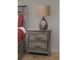 Modern Furniture Engineered Wood Nightstand in Suede Grey 6730