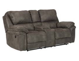 Signature Design by Ashley Trementon Series Double Reclining Loveseat w/Console in Graphite 8090294