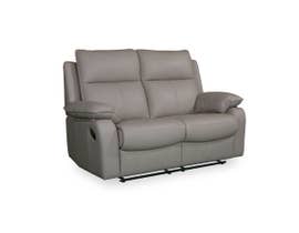 Apollo Leather Reclining loveseat in Taupe Grey 8182-026
