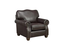 SBF Upholstery Heritage Series Leather Air Chair in Brown 8350