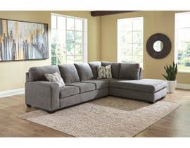 Signature Design by Ashley Dalhart Series 2pc Fabric Sectional in Charcoal 85703-66-17