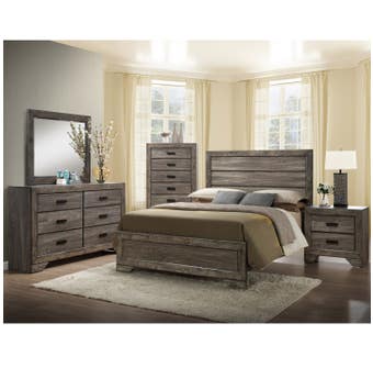 Nathan Series 6pc Queen Bedroom Set in Grey NH100