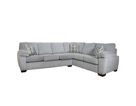 SBF Upholstery Contemporary Fabric Sectional in Grey 9220