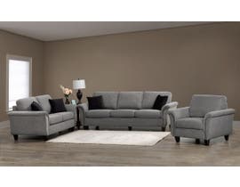 SBF Upholstery 3pc Fabric Sofa Set in Troy 60