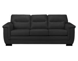A&C Furniture Leather Look Sofa in Black 6150