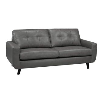 SBF Upholstery Fresno Collection Zurick Collection Leather Sofa in Grey 5543