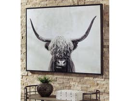 Signature Design by Ashley Pancho Series Highland Cow Wall Art A8000258