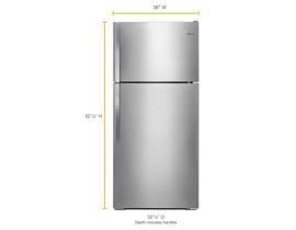 Whirlpool 28 inch Top Freezer Refrigerator in Stainless Steel WRT134TFDM