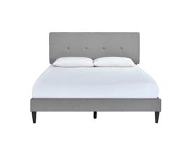 King Mid Century Button Platform Bed in Grey DS-D331-293-113