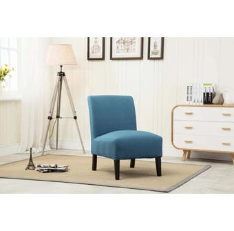 M.A.Z Nadine Collection Accent Chair in Blue 453FS-BL