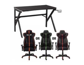 Brassex 2pc Andy Table and Chair Gaming Set 11212223