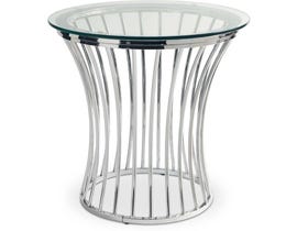 High Society Emma Collection End Table in Chrome