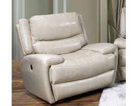 K-Living Myla High Grade Leather Power Recliner Chair with USB OUTLET in Taupe