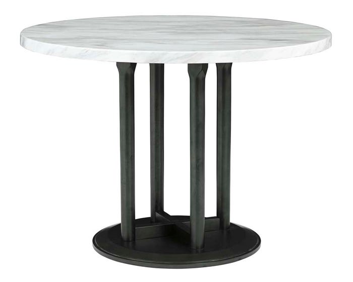 Dining Table Ashley D372 14 Grey, 80 Inch Round Dining Room Table Dimensions