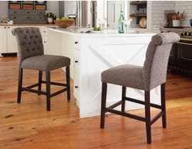 Signature Design by Ashley Tripton Upholstered Bar Stool (Set of 2) in Graphite D530-224