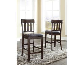 Signature Design by Ashley Haddigan Upholstered Bar Stool (Set of 2) in Dark Brown D596-124