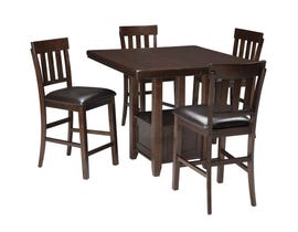 Ashley Dining Table and Chair Set in Dark Brown D596D5