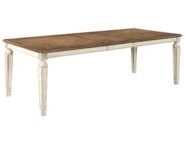 Signature Design by Ashley Realyn Series Rectangular Extending Dining Table in Chipped White D743-45