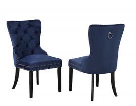 Brassex Verona Dining Chair (Set of 2) in Blue F-450 NY