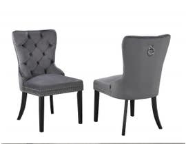 Brassex Verona Dining Chair (Set of Two) in Grey F-450 GY