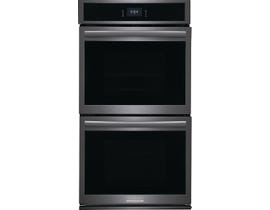 Frigidaire Gallery 27'' Double Electric Wall Oven with Total Convection in Black Stainless Steel GCWD2767AD