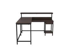 Signature Design by Ashley Camiburg Home Office L-Desk with Storage in Warm Brown H283-24