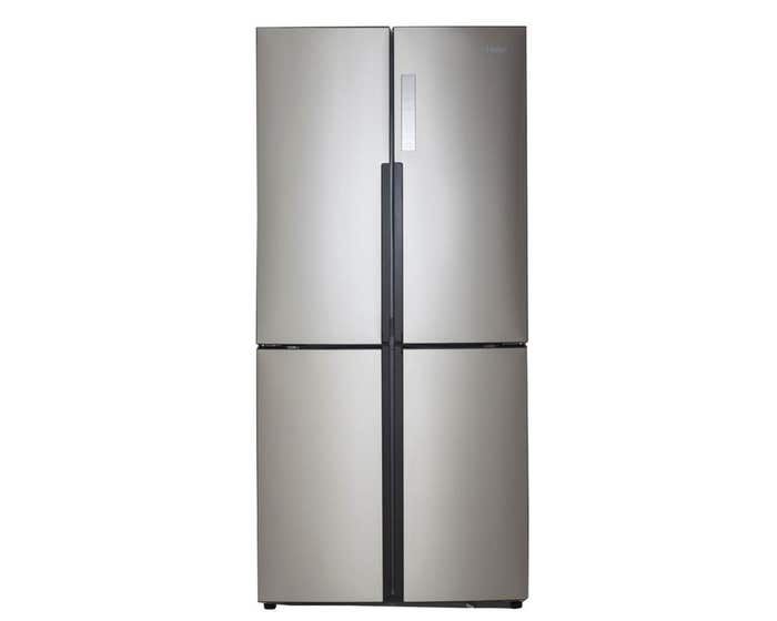 Haier 33 in. W 16.4 cu. ft. Quad French Door Refrigerator in Stainless Steel HRQ16N3BGS