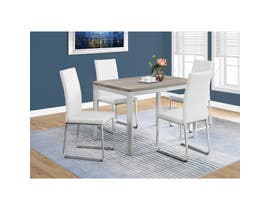 Monarch Dining Table with Chrome Metal in Dark Taupe I1042